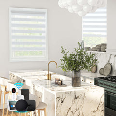 Bringnox Motorized Zebra Roller Blinds 60% Blackout