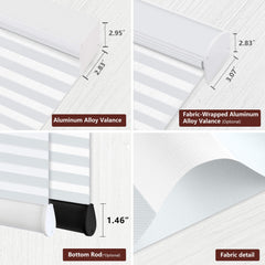 Bringnox Motorized Zebra Roller Blinds 60% Blackout